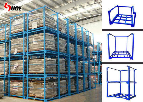 Εύρωστος χάλυβας τρία Q235 - Stackable υποστηρίξεις στρώματος/ράφι αποθήκευσης κλουβιών υφάσματος